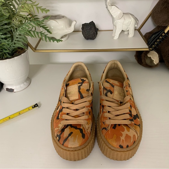 Puma Fenty Orange and Black Sneakers Low-Top Casual - Picture 2 of 7